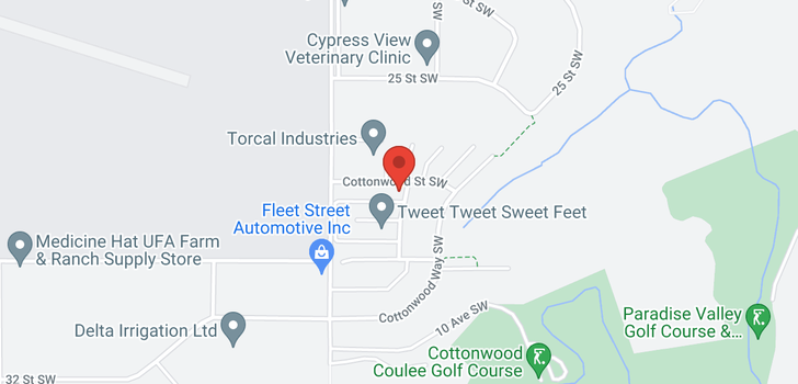 map of 907 Cottonwood  Street SW
